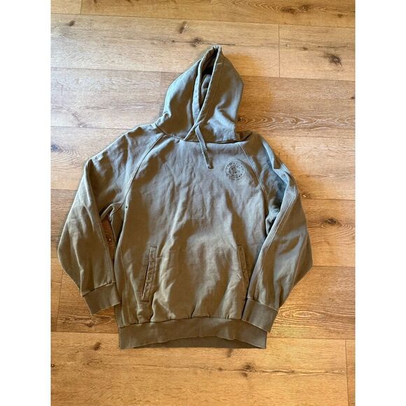 Gymshark Fitness Mens Green Pullover Athletic Hooded Sweatshirt Size Large - Picture 1 of 3